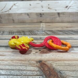 Fisher Price Yellow Bee Bug Baby Rattle Crinkle Clip On Hanging Infant Crib Toy